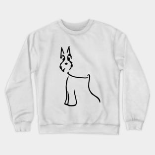 Cute Schnauzer line art Crewneck Sweatshirt